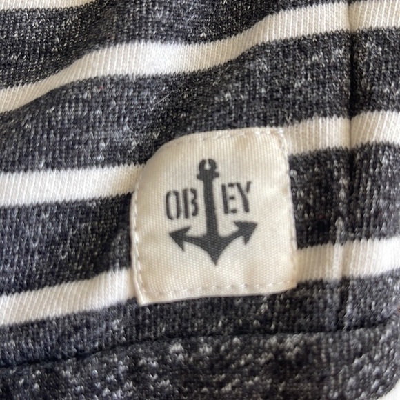 Obey Grey Anchor & Snake Striped Sweatshirt small - Picture 3 of 6